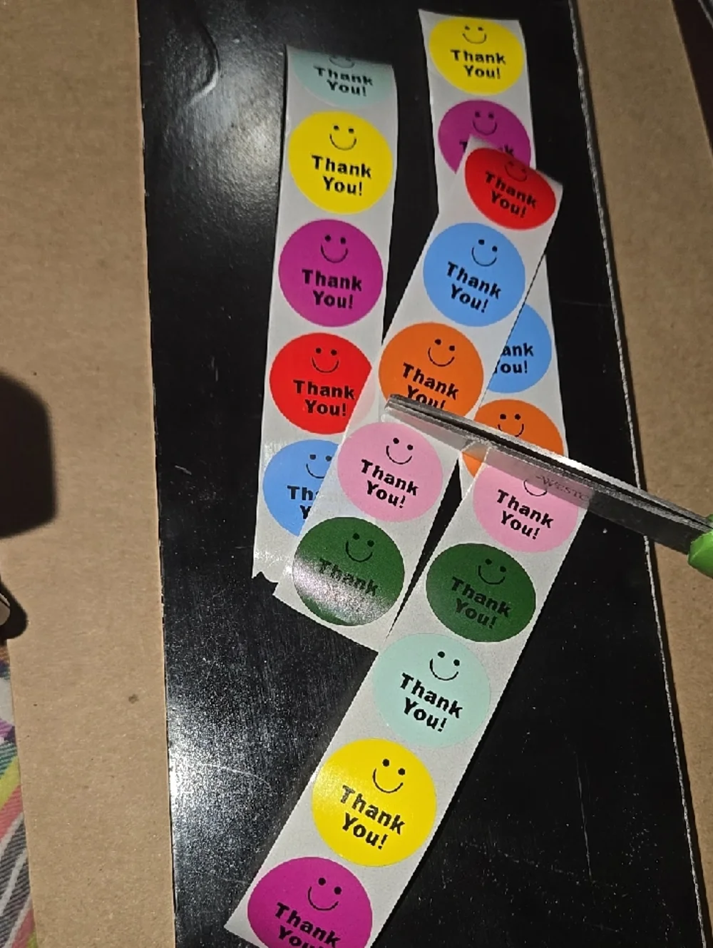 Colorful Thank You Sticker 20 Piece Ct Sell Reseller Teacher Color Smile